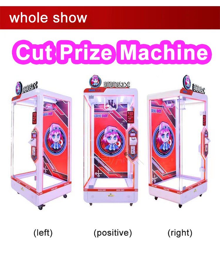 Coin Operated Scissors Cut Ur Prize Vending Arcade Game Machine
