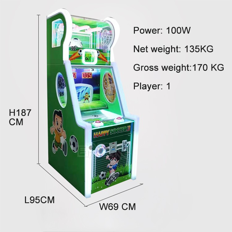 Amusement Park Game Machine Arcade Coin Operated Happy Soccer 3 Football Game Machine For Kids