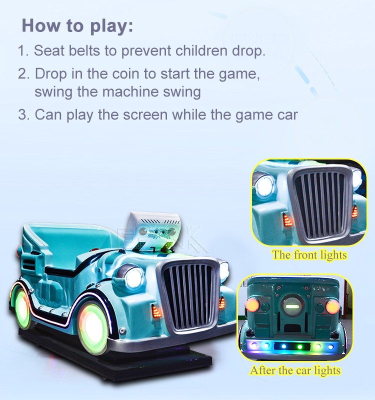 Double Players Coin Operated Game Machine Children Ride Car Games Bubble Car Swing Car