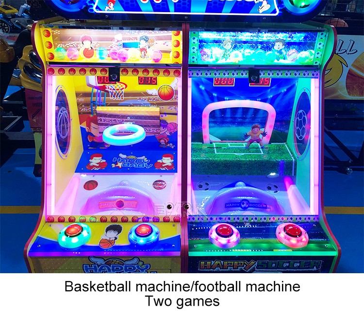 Kids Indoor Lottery Games Machine Happy Soccer 3 Amusement Arcade Game Machines Happy Athletes Token Coin Pusher Gaming Machine