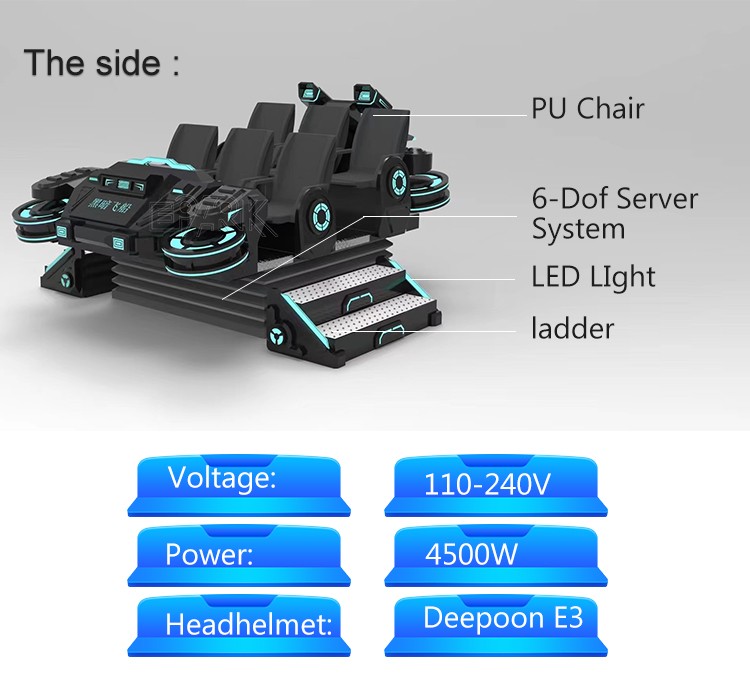 9D Virtual Reality Roller Coaster Simulator Cinema Arcade Business VR 360 Roller Coaster Fly 360 Rotation VR Chair