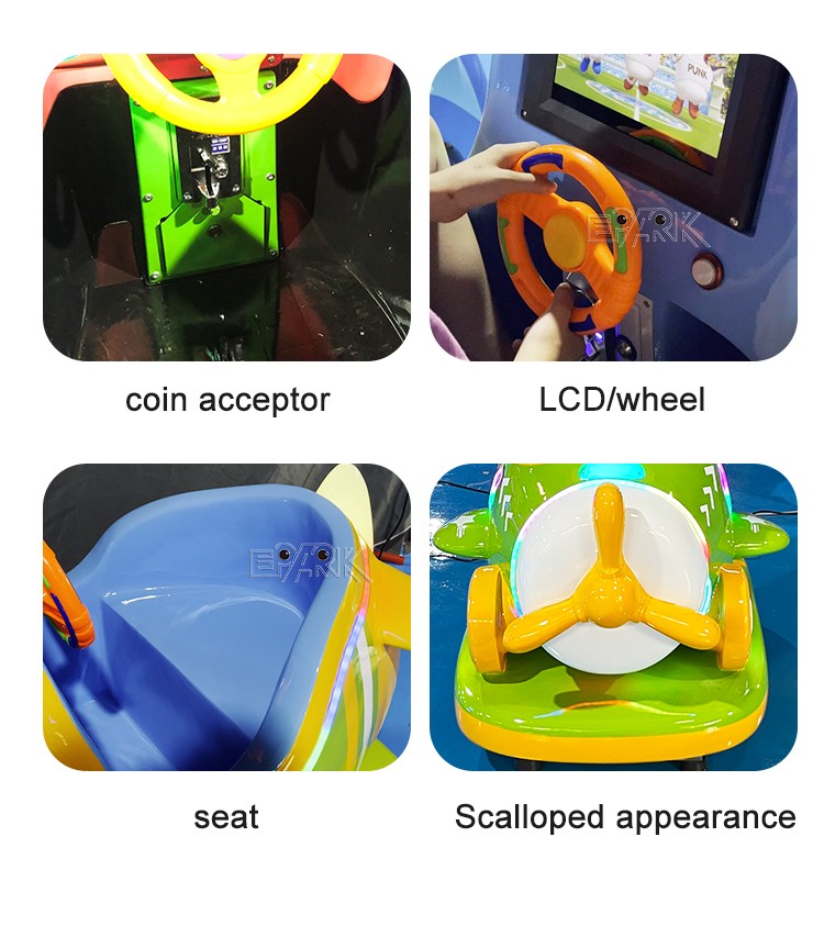 Coin Operated Kids Little Green Spaceship Kiddies Ride Swing Kiddie Ride Game Machine For Children