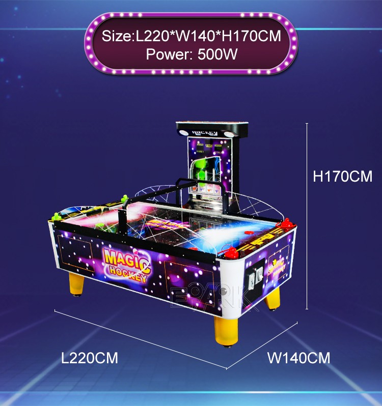 Amusement Two Players Coin Operated Arcade Magic Air Hockey  Lottery Game Machine Air Hockey Table