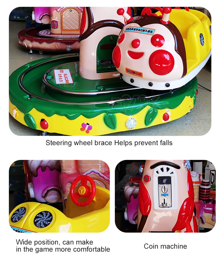 Attractive Amusement Game Coin Operated 2 Seats Round Mini Kids Train Machine