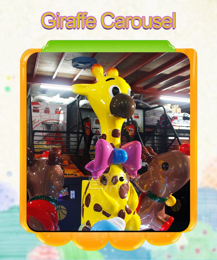 Carnival Rides Amusement Park Equipment Mini Carousel Ride 3 Seats Coin Operated Horse Riding Machine