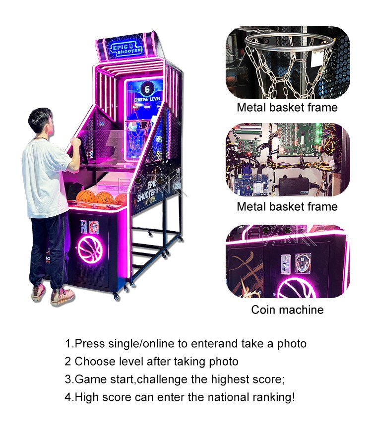 Coin Operated Foldable Street Basketball Arcade Game Machine Basketball Shooting Machine Basketball Training Machine