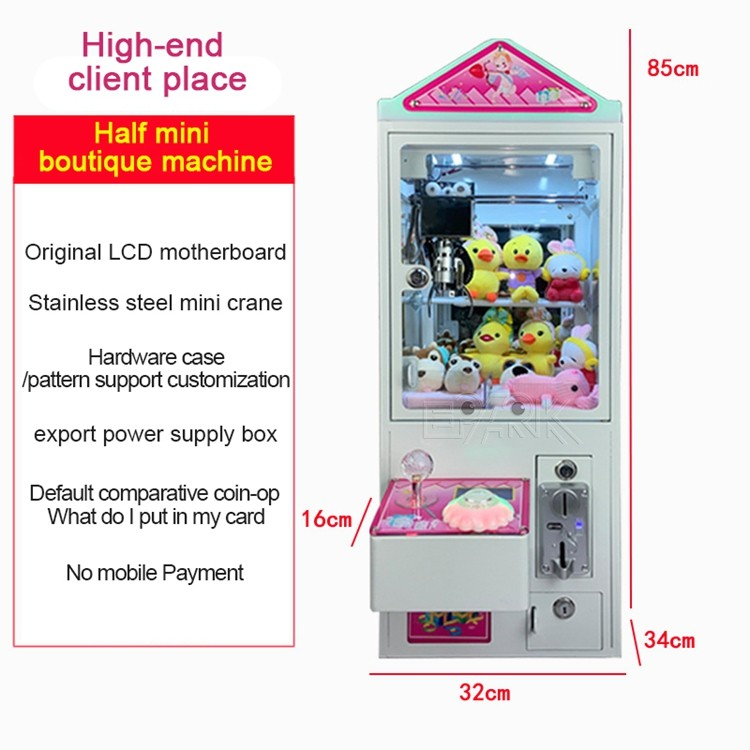 Factory Wholesale Coin Operated Candy Arcade Game Cheap Mini Claw Machine For Malaysia Small Toy Claw Crane Machine