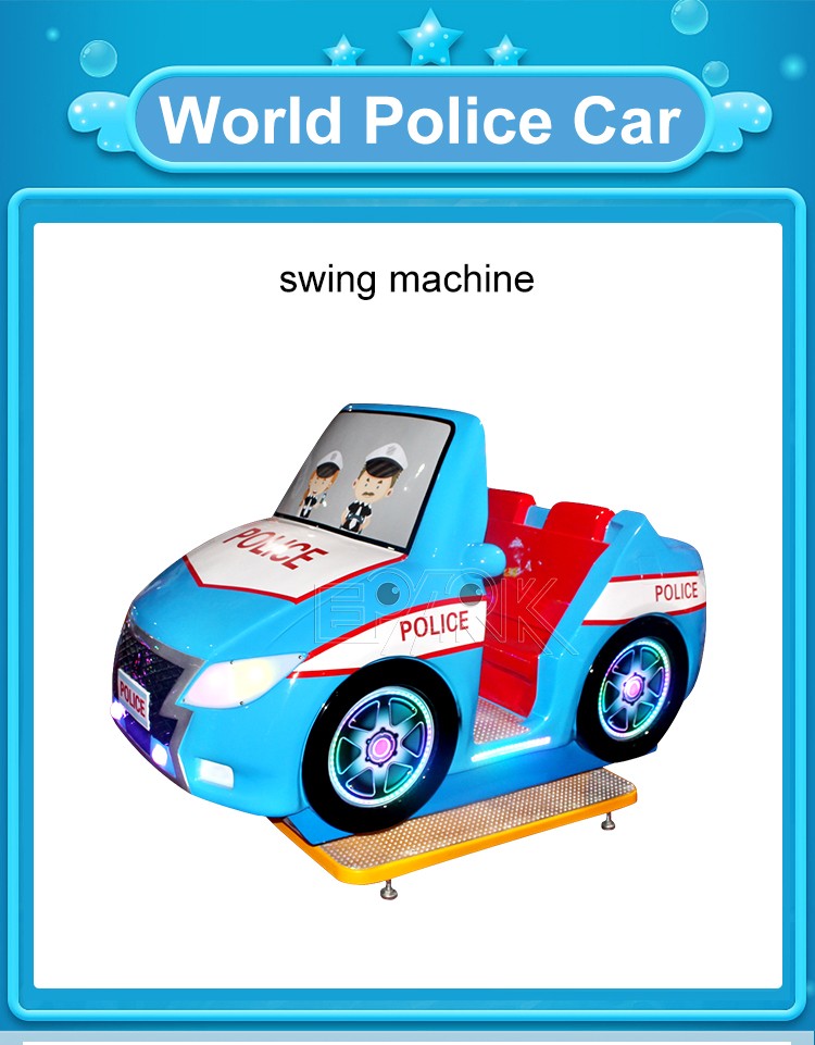 Coin Operated Car Swing Machine Video Kiddie Car Rides Amusement Park Fiberglass Kiddie Ride