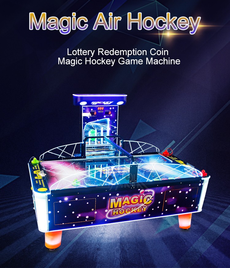 Amusement Two Players Coin Operated Arcade Magic Air Hockey  Lottery Game Machine Air Hockey Table