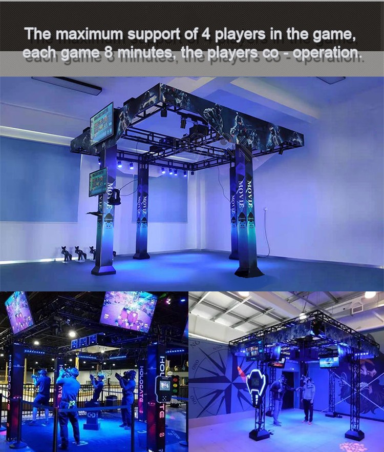 Immersive Virtual Reality Room 9d Simulator Game 4 Players VR Shooting Game Machine