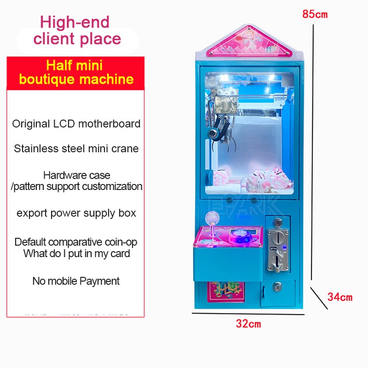 Factory Wholesale Coin Operated Candy Vending Machine Mini Claw Machine With Bill Acceptor For Sale Claw Game Machine