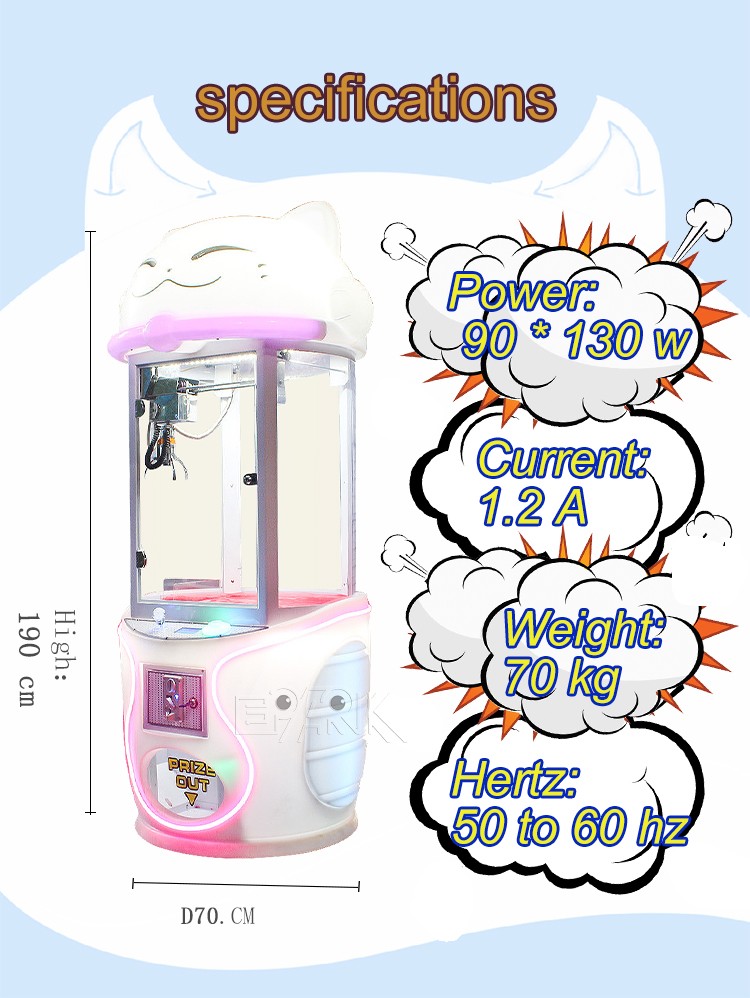Promotion Small Mini Cheap Claw Crane Machine Vending Toy Machine Cute Cat Claw Machine