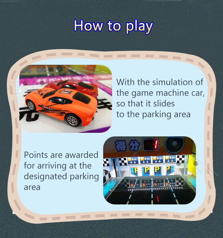 Carnival Big Booth Game Coin Operated Simulated Car Parking Lottery Games For Kids