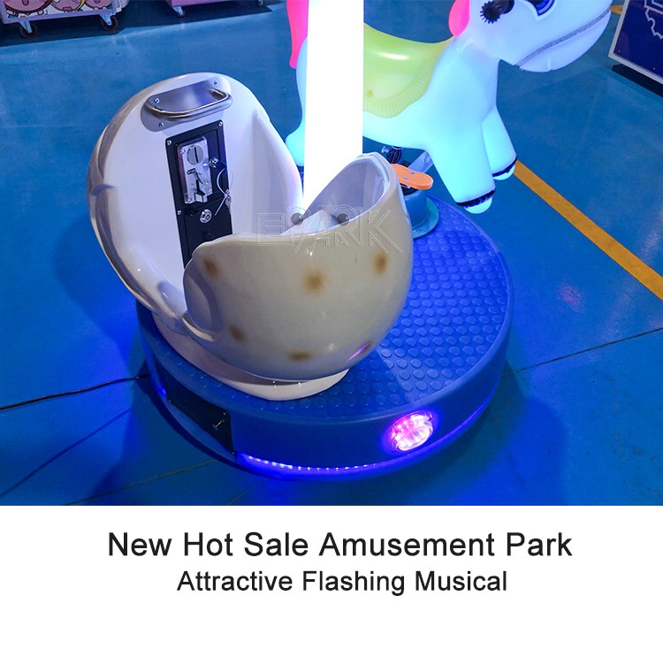 New Style Kids Ride on 2 Seats Coin Operated Electric LED Lighting Mini Carousel