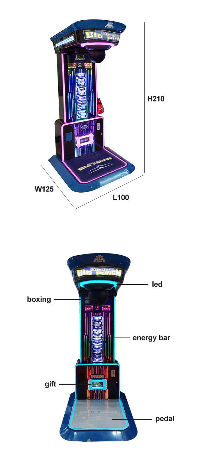 New Arrival Coin Operated Boxing Punch Arcade Game Machine
