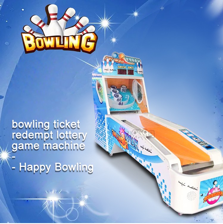 Coin Operated Happy Bowling Ticket Game Machine Single Player Sports Bowling Game Machine For Kids
