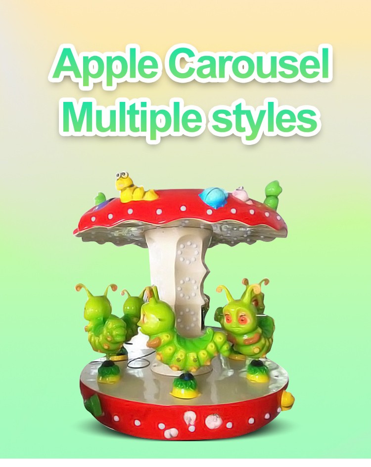 Fiberglass Material Amusement Park Mini Merry Go Round Carousel Horse Carousel Kids Carousel Ride For Sale