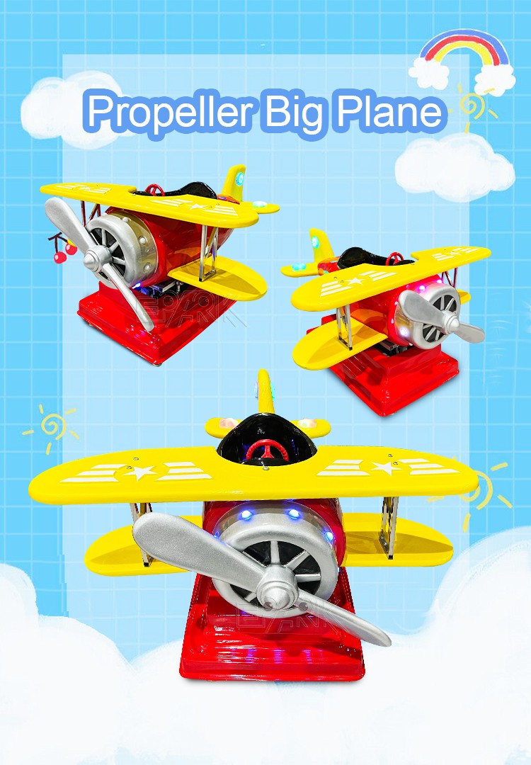Coin Operated Propeller Big Plane Swing Machine Kiddie Rides Game Machine