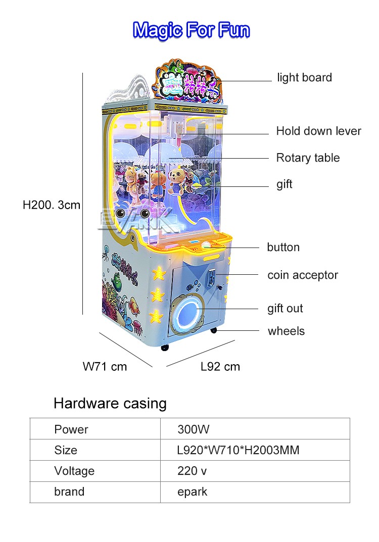 Top Quality Earn Money Coin Operated Clip Prize Game Machine Magic For Fun Clamp Gift Game Machine Claw Machine