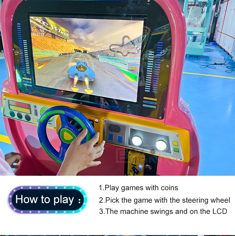 New Design Coin Operated Kids Arcade Car Racing Games Animal Kiddie Rides Game Machine