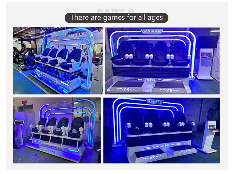 Professional Factory Sale Theme Park 4 Seat Roller Coaster VR Motion Simulator