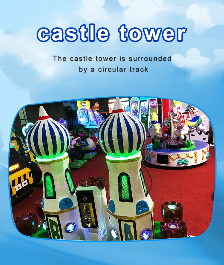Most Popular Coin Operated Round Castle Train Kiddie Rides For Amusement Park