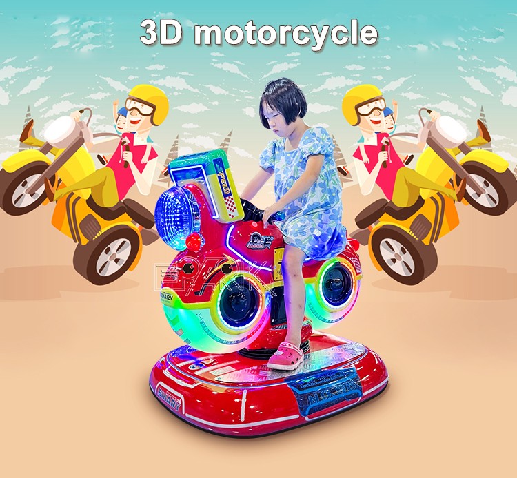 Amusement Park Ride Coin Operated Motorcycle Riding Simulator Game Machine Kiddie Ride