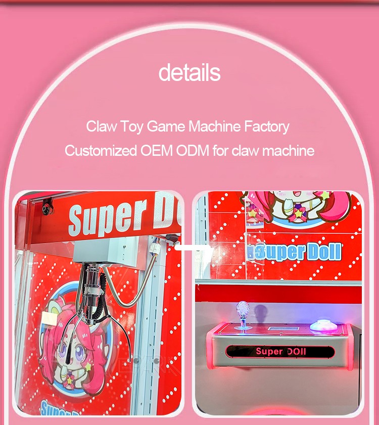 Coin Operated Toy Vending Machine Oem Claw Crane Game Arcade Game Machine Factory Cheap Price