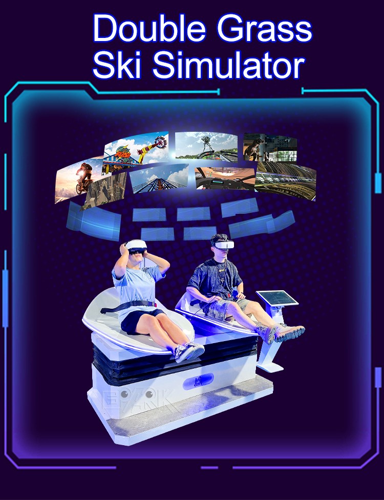 Earn Money Amusement Park Roller Coaster VR Equipment Double Grass Ski Simulator 9d  VR Simulator With Vr Glasses
