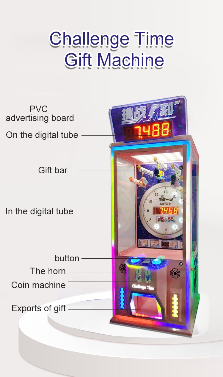 Gift Prizeschallenge Time Arcade Game Toy Gift Prize Vending Coin Operated Machine