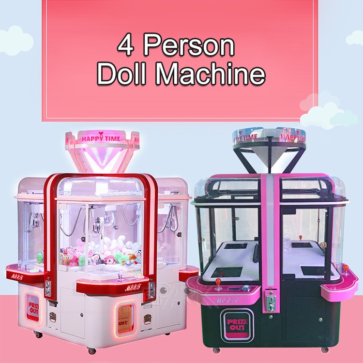 Factory Directly Sale Coin Operated 4 Players Crane Machine Electronic Arcade Claw Machine For Sale
