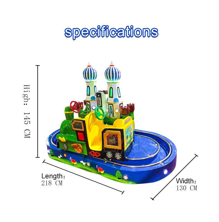 Most Popular Coin Operated Round Castle Train Kiddie Rides For Amusement Park