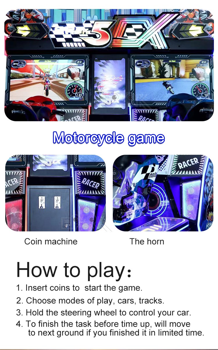 Top Sale Arcade Games Machines Motorcycle Racing Bike Moto Game Machine