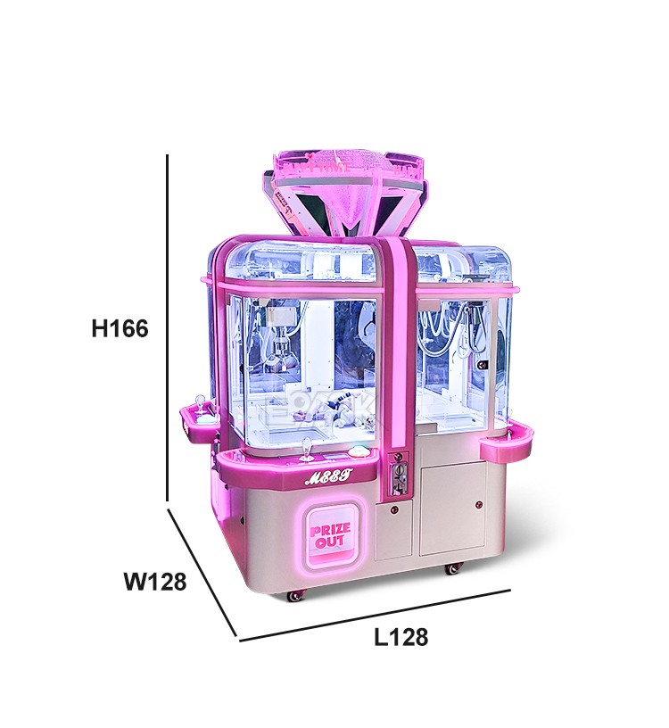 Factory Coin Operated Arcade Claw Machine 4 Players Toy Crane Machine