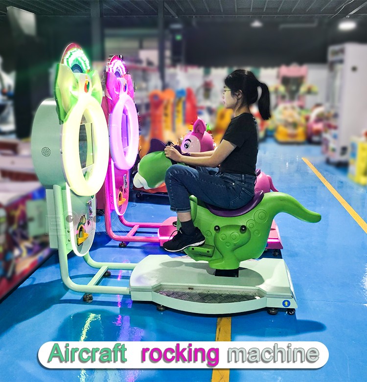 Coin Operated Kiddie Rides 3D Simulator Horse Racing Arcade Game Machine For Children