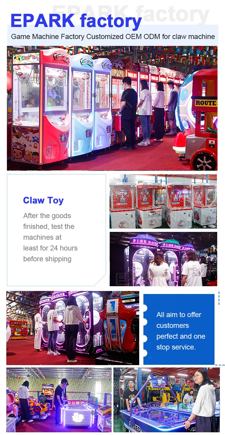 Amusement Park Coin Operated Arcade Cran Machine Toy Claw Machine For Sale