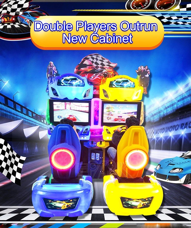Wholesale Coin Operated Arcade New Cabinet Double Players Outrun Racing Car Game Machine