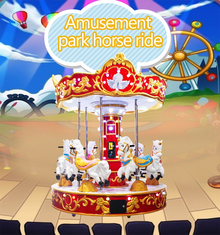 Amusement Park Rides Commercial Coin Operated Mini Carousel Kids Merry Go Round
