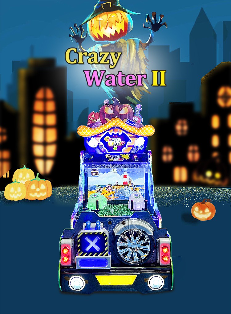 Popular Crazy Water 2 Simulator Video Coin Operated Arcde Game Tickets Redemption Games Water Shooting Game Machine