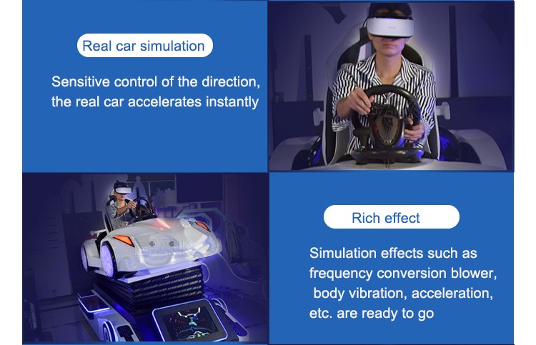 9D VR Driving Car Simulator Racing Game Machine For Entertainment Park