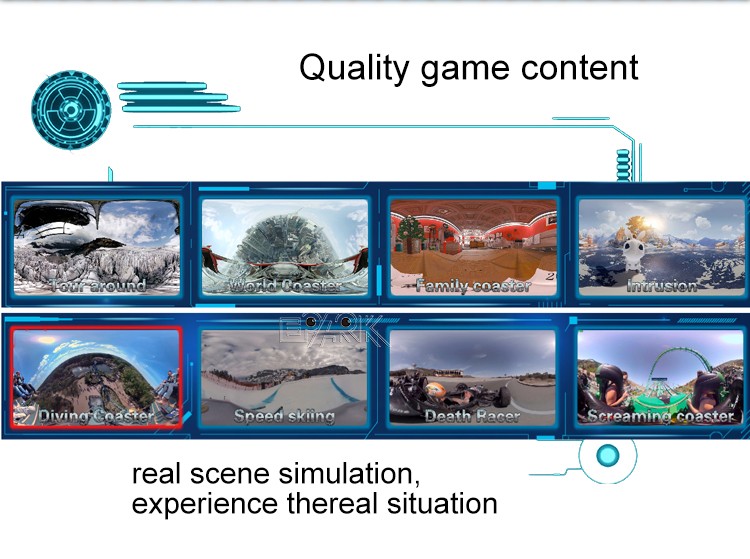 EPARK Double Player 9D VR Flying Simulator 360 Degree Rotation Virtual Reality Flight Roller Coaster Simulator
