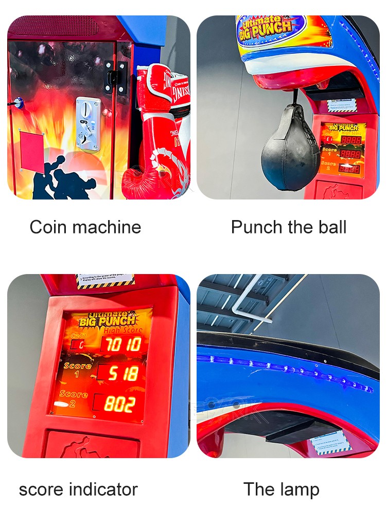 Coin Operated Prize Redemption Machine Boxing Arcade Game Machine Punch Boxing Machine For Sale