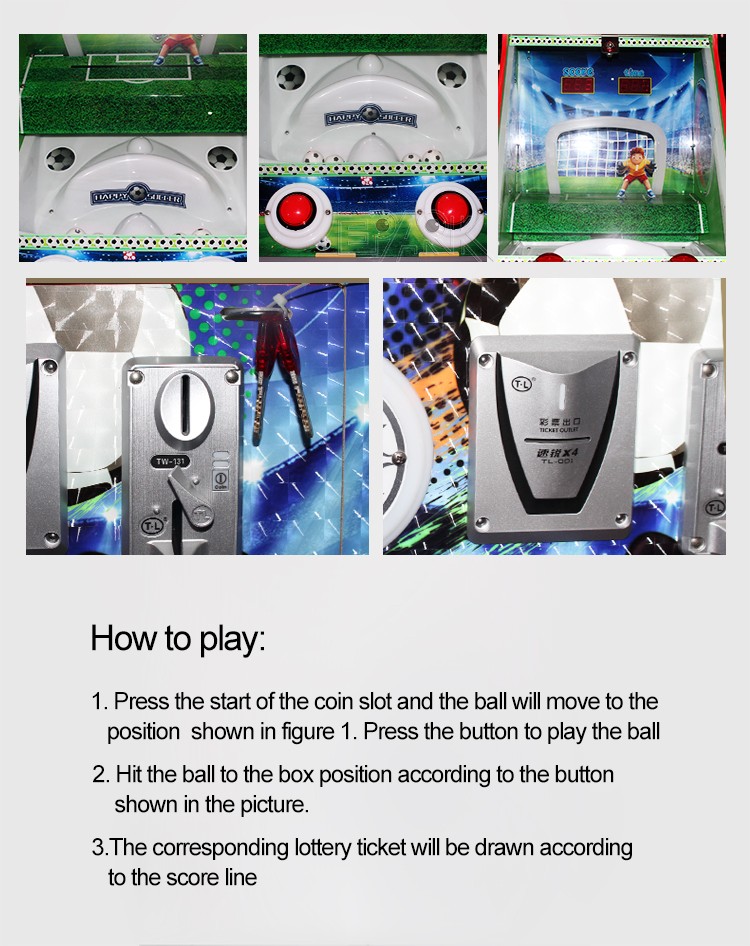 Happy Soccer 3 Football Coin Operated Game Machine Happy Football Redemptiong Game Machine For Amusement Park