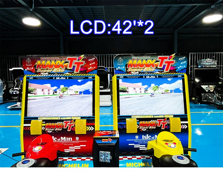 Coin Operated 42 Inch Maxx Tt Moto Gp Simulator Arcade Game Machine For 2 Player