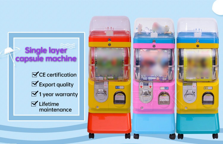 Coin Operated Toy Capsule Vending Machine Japan Gumball Machine For Toy Station