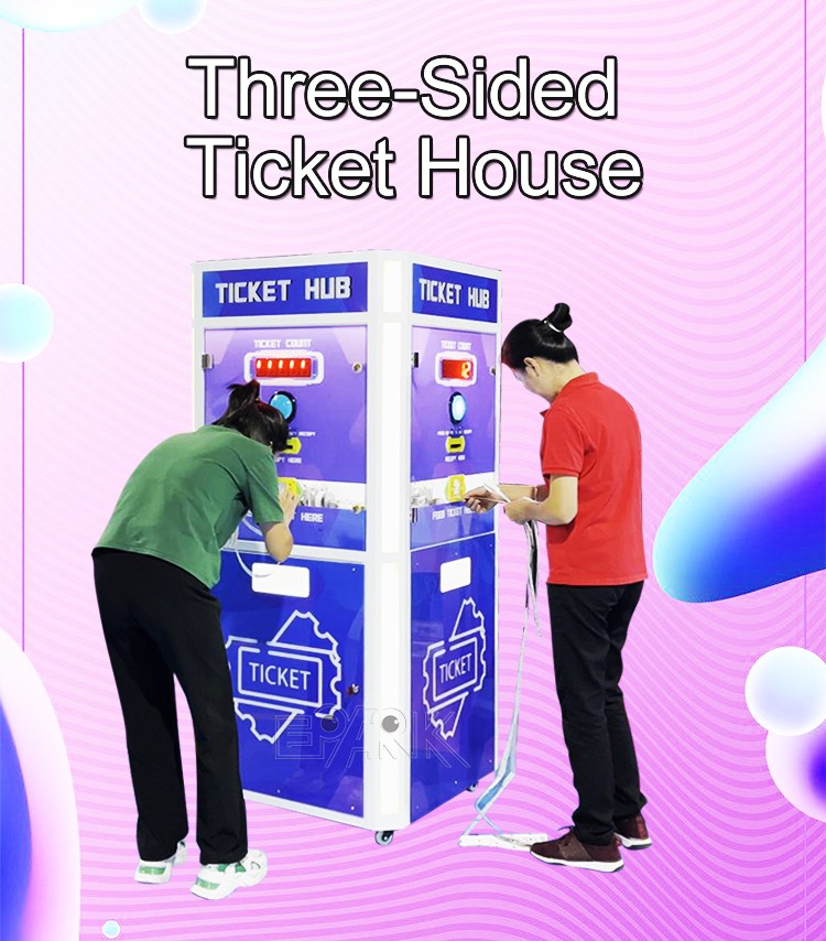 Indoor Game Center High Speed 3 Side Ticket Hub Redemption Arcade Ticket Eater Machine Gaming Machine