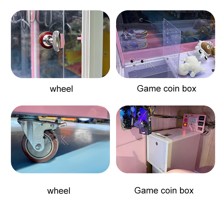 Coin Operated Arcade Game Milk Cart 2 Players Cheap Claw Crane Machine Toy Mini Claw Machine With Bill Acceptor