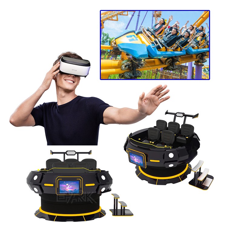 Amusement Park Roller Coaster 360 Degree Rotater VR Multiplayer VR Games Shooting 5 Seats 360 VR Chair