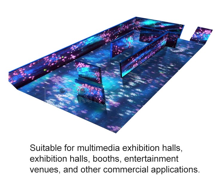 AR Commercial Interactive Technology Park Products Holographic Wall Games Flower Sea Projection Interaction