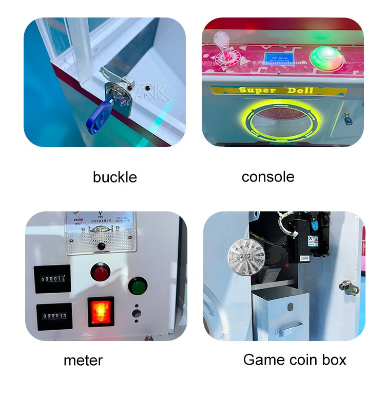 Coin Operated Arcade Game Super Doll Cheap Claw Crane Machine Toy Mini Claw Machine With Bill Acceptor